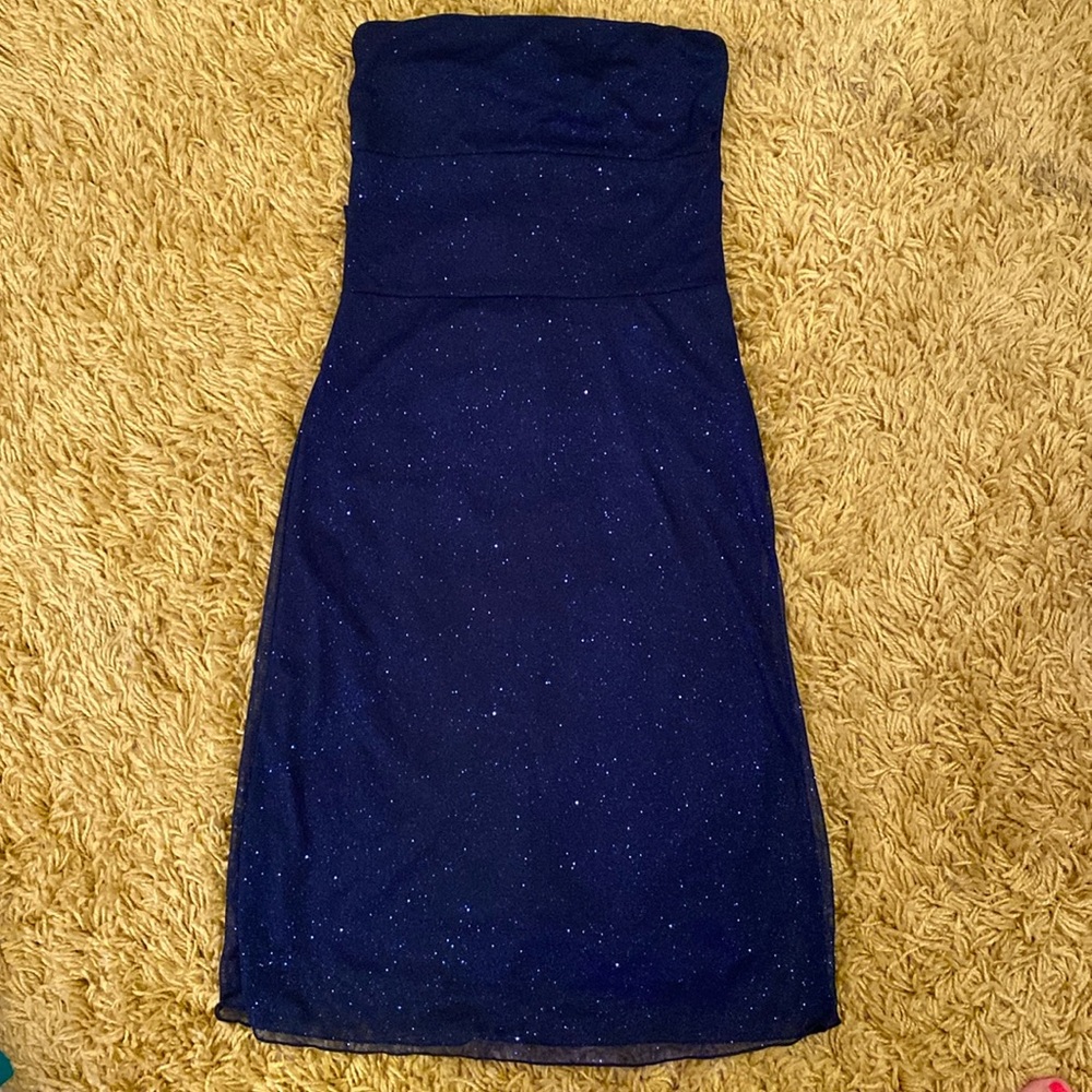 Dark Blue strapless dress